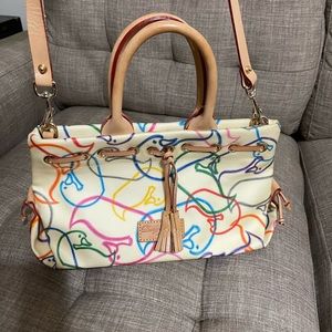 Dooney & Burke Multicolor Duck tassel tote